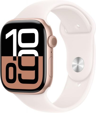 Apple Watch Series 10 GPS 46mm-RoseGold Aluminium Case with LightBlush Sport Band