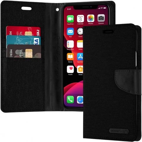 iPhone 12 Pro Max Sonata Wallet Case Black
